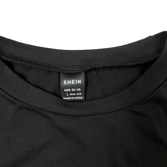 Black Short Sleeve Bodysuit Women’s Size L - Picture 3 of 10